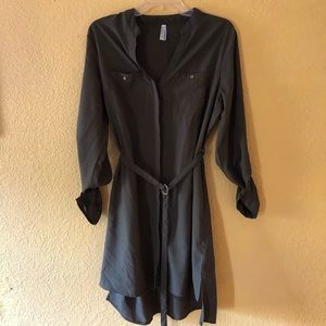Olive green light casual dress